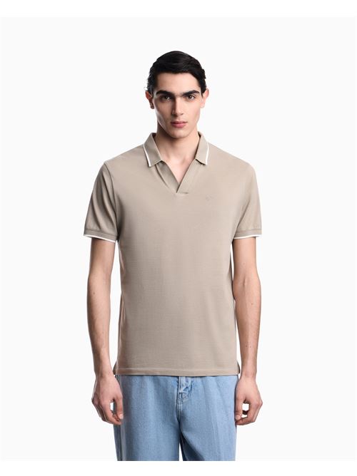 Polo con scollo V in piquet Emporio Armani | EM005852 AF12955.U6161